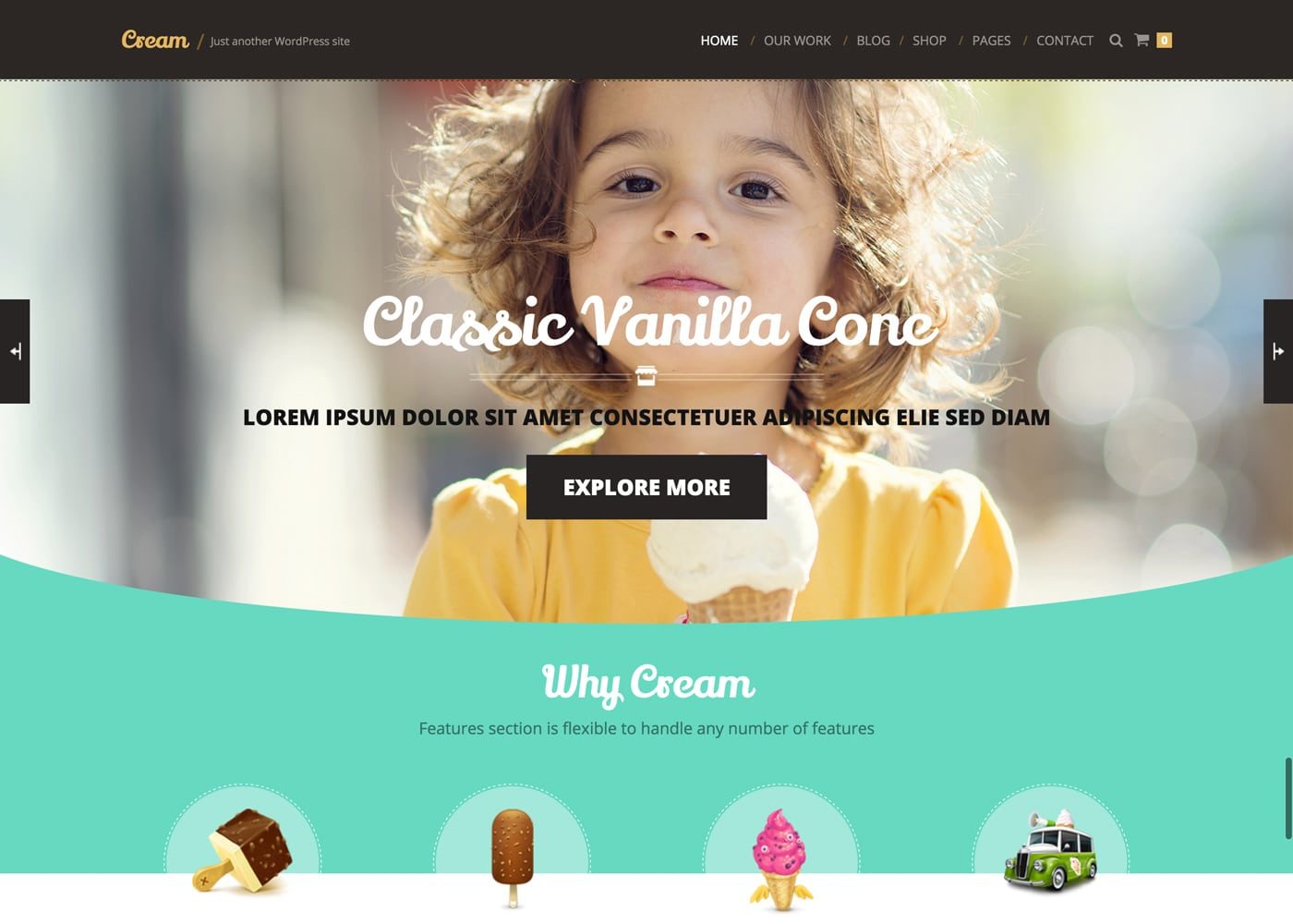 Cream WooCommerce WordPress Theme