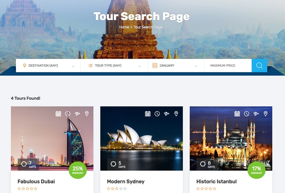 Tours Search