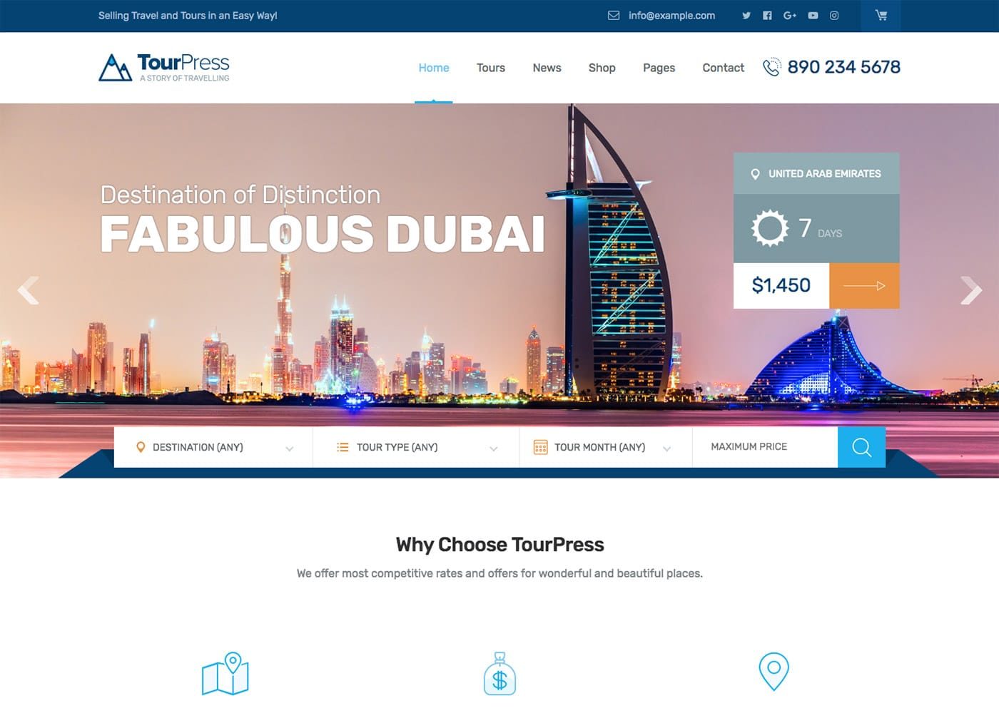 TourPress WordPress Theme