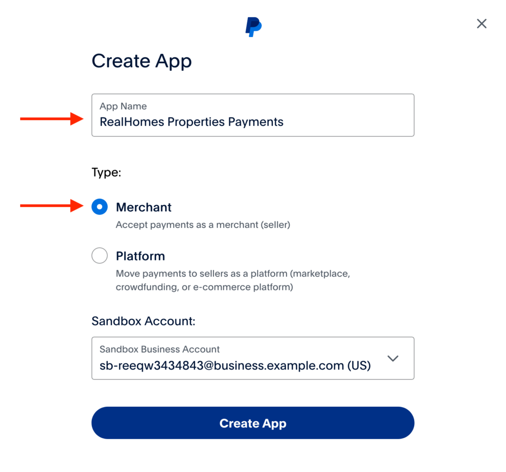 PayPal - Application Details