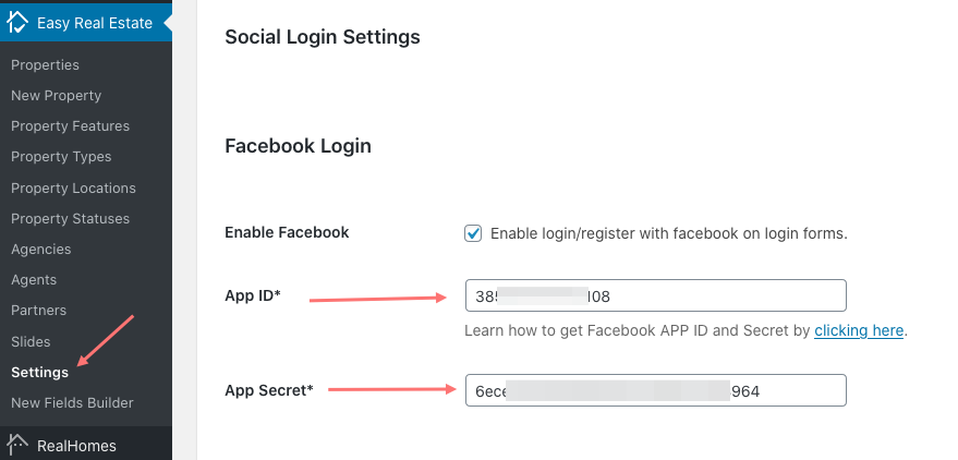 RealHomes Social Login Setup - Inspiry Themes